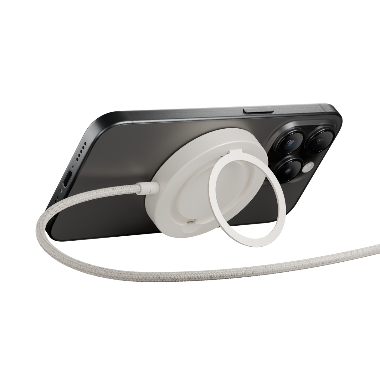 Native Union Snapstand - Qi2 Magnetisk Trådløs Oplader - Ståfunktion - Beige