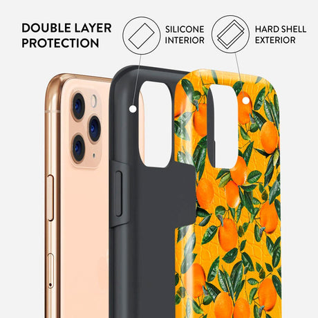 iPhone 11 Pro Burga Tough Fashion Cover - Orange Lemonade