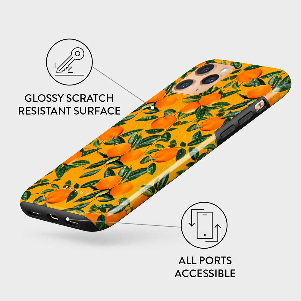 iPhone 11 Pro Burga Tough Fashion Cover - Orange Lemonade