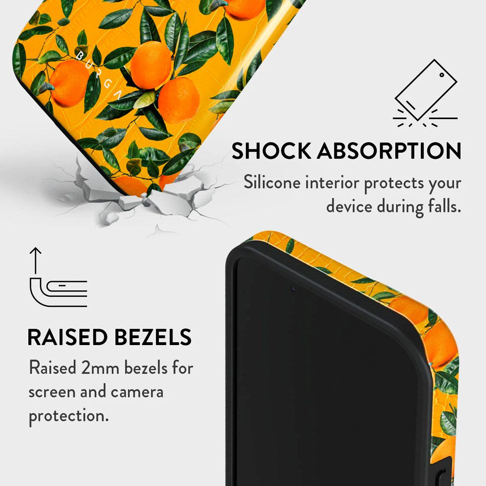iPhone 14 Burga Tough Fashion Cover - Orange Lemonade
