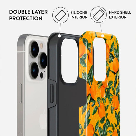 iPhone 14 Pro Burga Tough Fashion Cover - Orange Lemonade