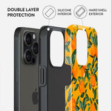 iPhone 15 Pro Burga Tough Fashion Cover - Orange Lemonade