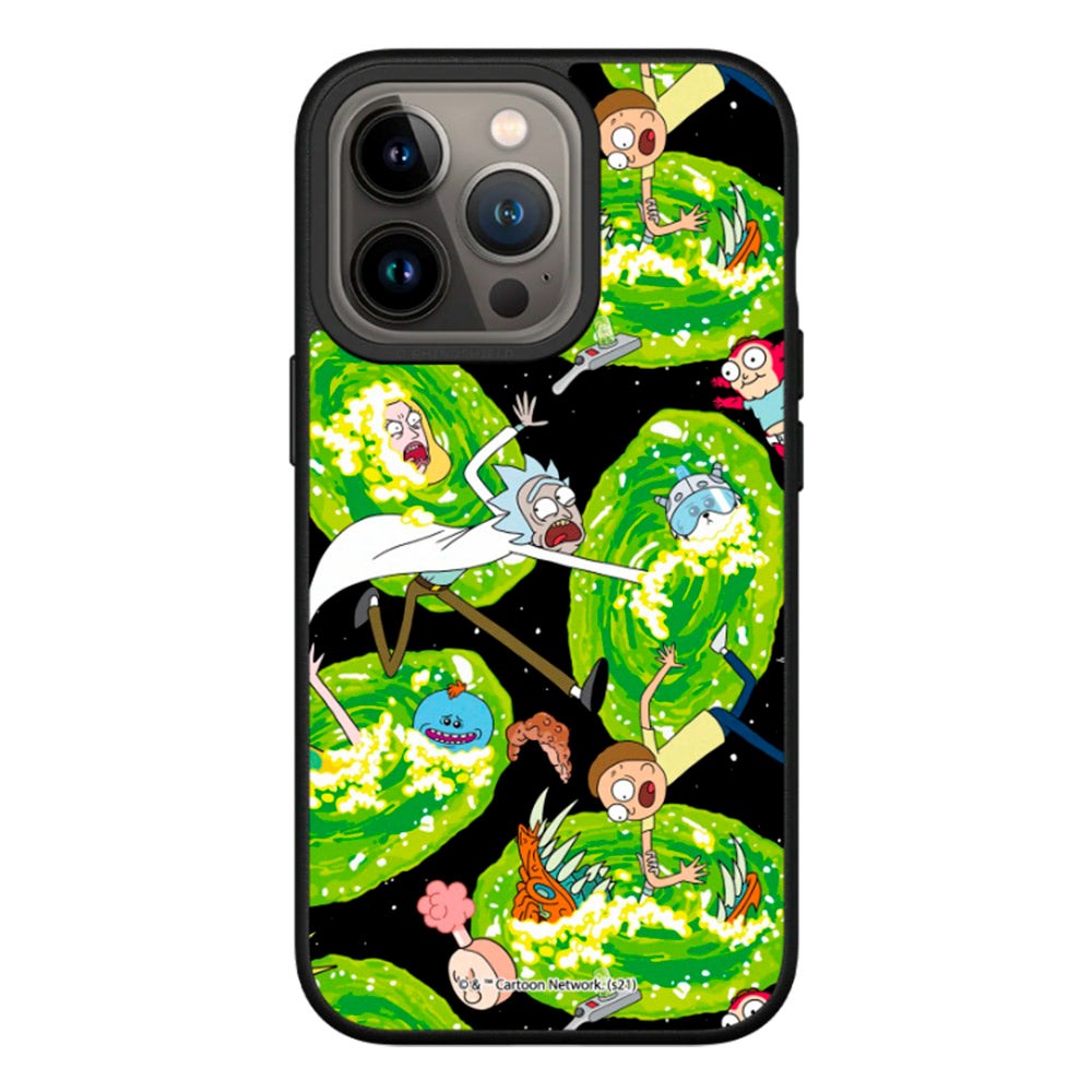 RhinoShield iPhone 13 Pro SolidSuit Håndværker Cover m. Rick and Morty - Portal Pattern