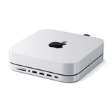 Satechi Hub Docking Station for Mac Mini & Mac Studio m. M.2 SSD - Sølv