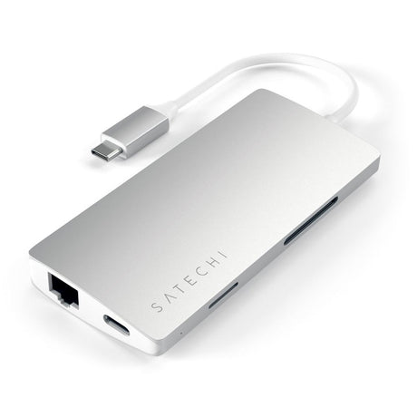 Satechi USB-C 4K Multiport Adapter Gigabit Ethernet V2 - Sølv