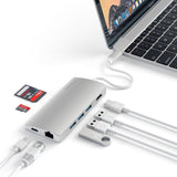 Satechi USB-C 4K Multiport Adapter Gigabit Ethernet V2 - Sølv