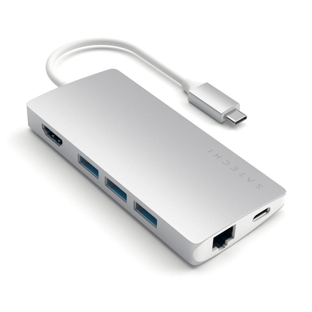 Satechi USB-C 4K Multiport Adapter Gigabit Ethernet V2 - Sølv