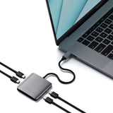 Satechi 4-in-1 USB-C Hub 4 x USB-C 3.0 Porte - Space Grey