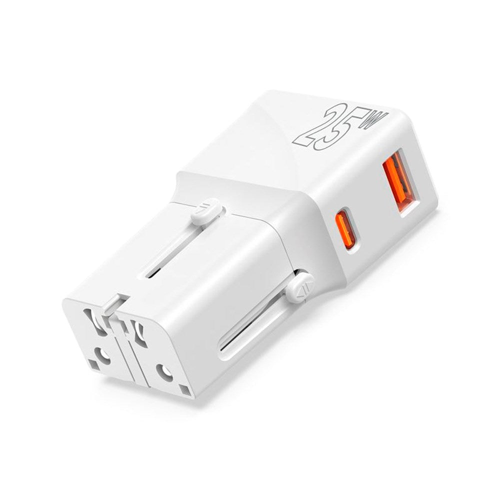 Mobile Origin - Rejse Adapter - EU/US/UK/AU - 25W - Hvid