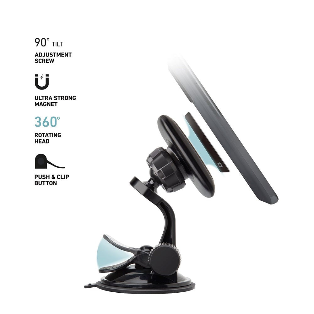 SBS Arizona Magnetisk Mobilholder til Bilens Instrumentbræt og Forrude - Sort