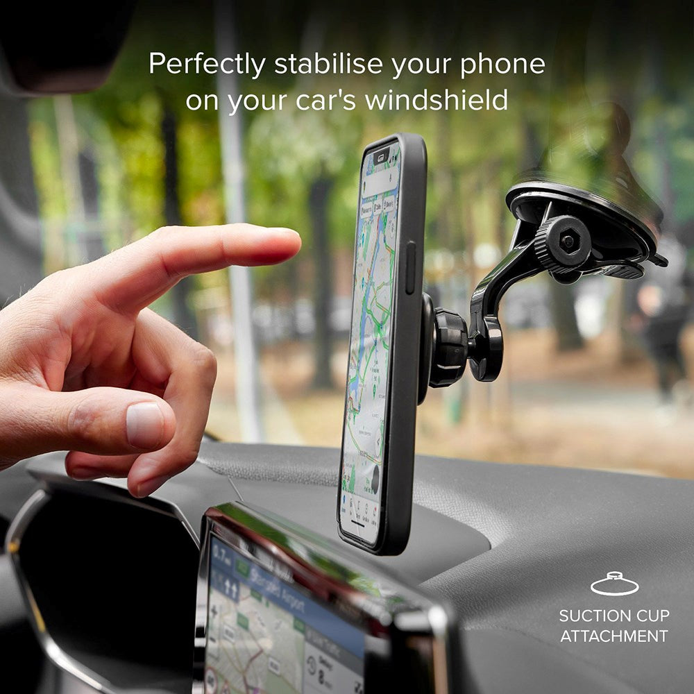 SBS Arizona Magnetisk Mobilholder til Bilens Instrumentbræt og Forrude - Sort