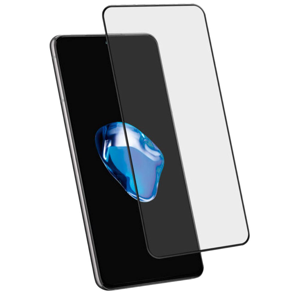 Holdit Samsung Galaxy S22 Ultra Hærdet Glas Skærmbeskyttelse 9H - Sort Kant