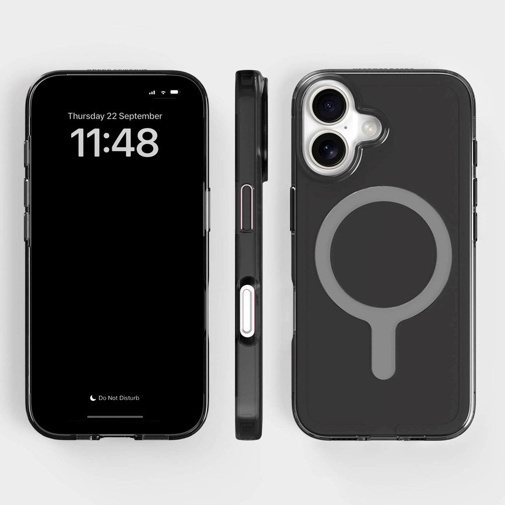 agood company iPhone 16 CLRPRTCT 100% Genbrugs Plastik Mobil Cover - Transparent / Tinted Black