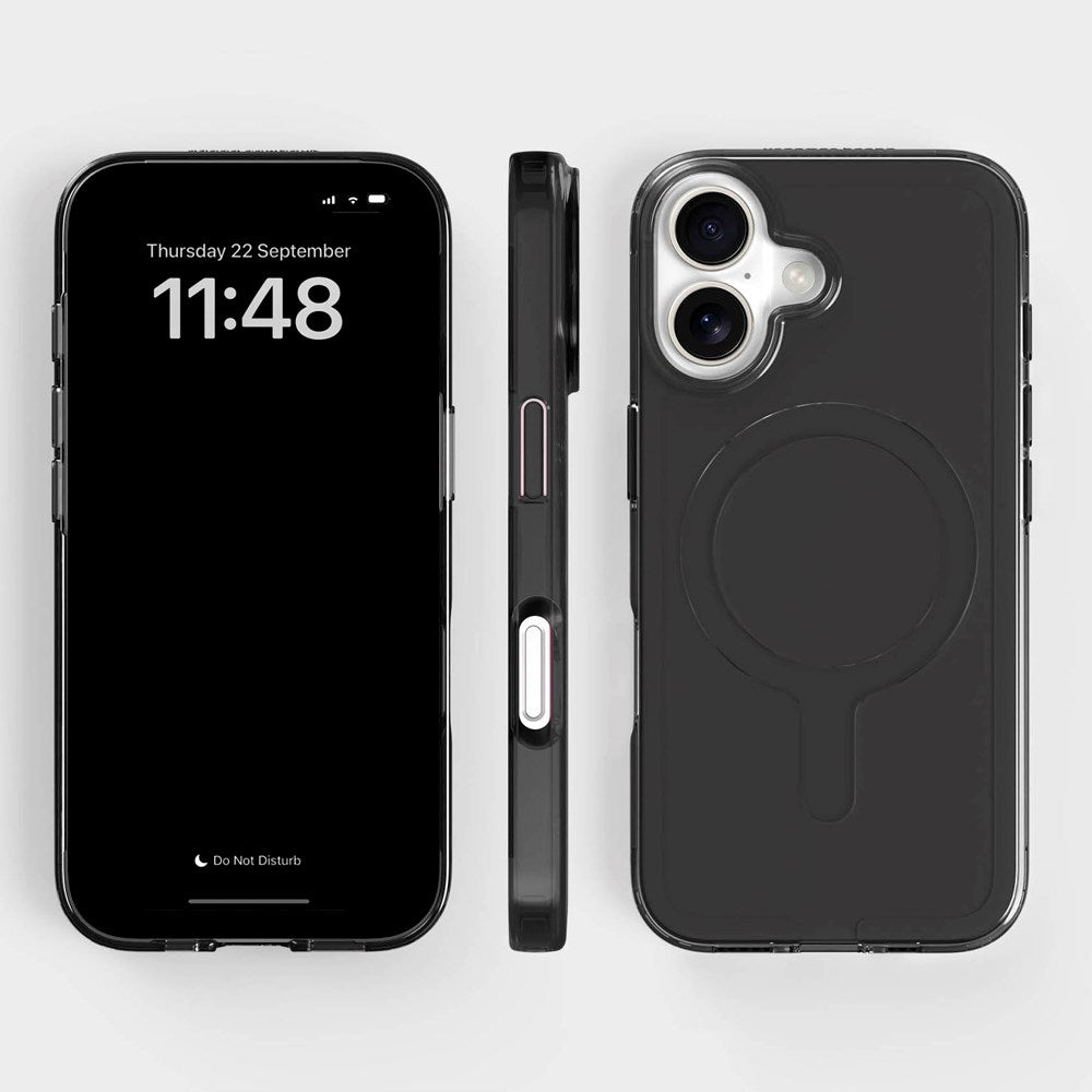 agood company iPhone 16 CLRPRTCT 100% Genbrugs Plastik Mobil Cover - Transparent / Tinted Black