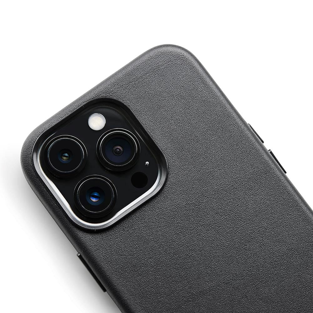 Trunk iPhone 13 Pro Max Ægte Læder Bagside Cover - Sort