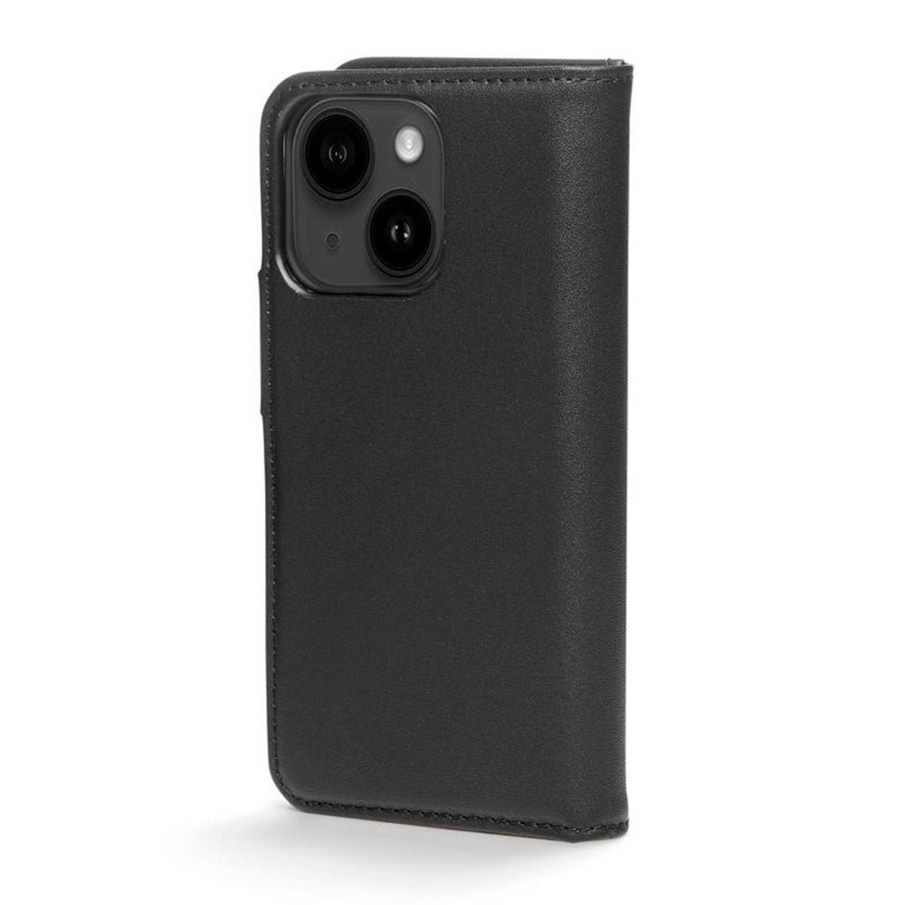 Trunk iPhone 13 2-i-1 Ægte Læder Flip Cover m. Pung - Sort