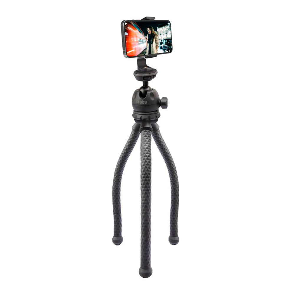 SBS Squid Pro - Tripod til Smartphone / Kamera - Max Mobil: 60 - 95mm - Sort
