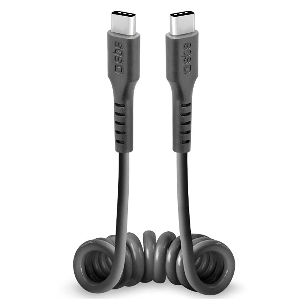 SBS USB-C til USB-C Ladekabel - 0.5 Meter - 25W (PD) - Sort