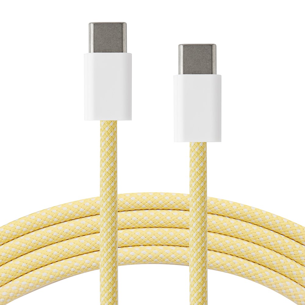 Xceed Braided USB-C til USB-C PD 60W - 1m - Gul