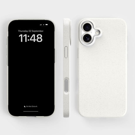 agood company iPhone 16 Plus PLNTPRTCT Mobil Cover - Vanilla White