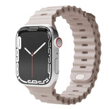 Vonmählen Apple Watch (38/40/SE/41/42mm) Wave Silikone Rem - Cream