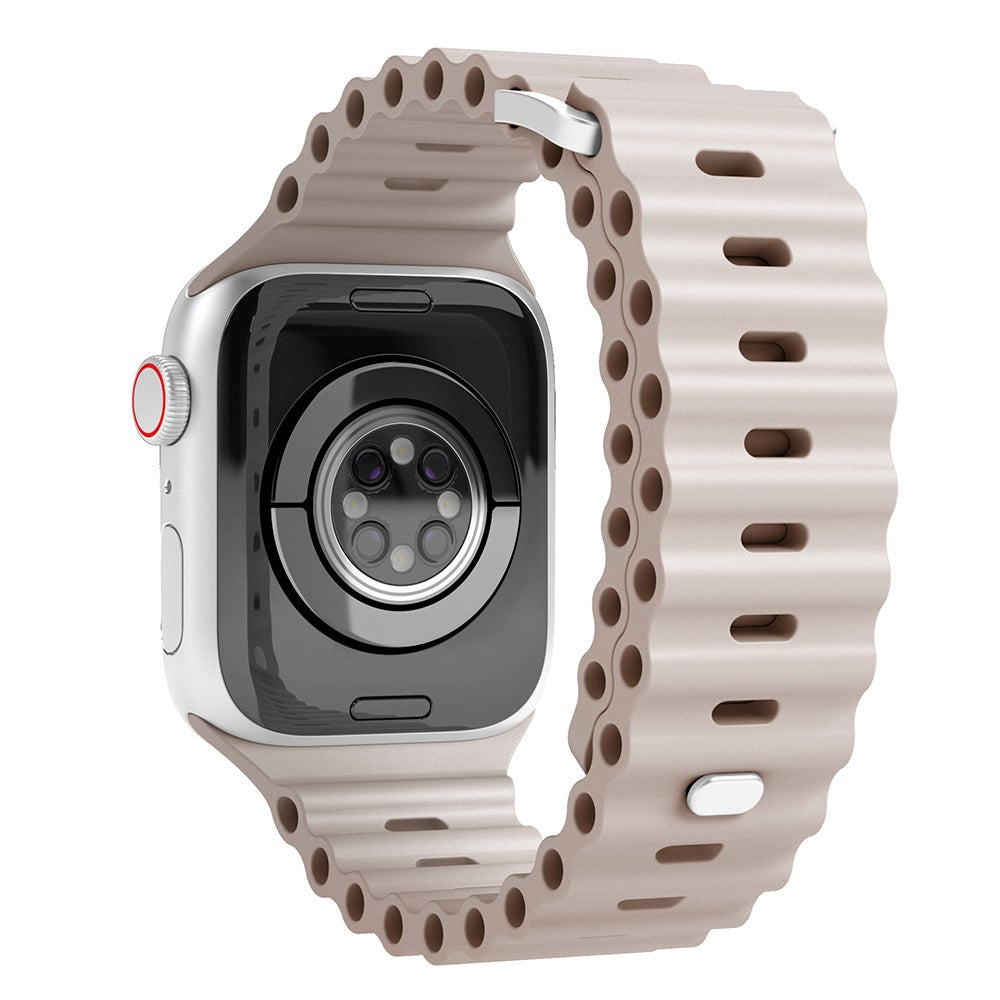 Vonmählen Apple Watch (38/40/SE/41/42mm) Wave Silikone Rem - Cream