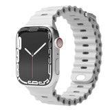 Vonmählen Apple Watch (42/44/SE/45/46/49mm) Wave Silikone Rem - Grå