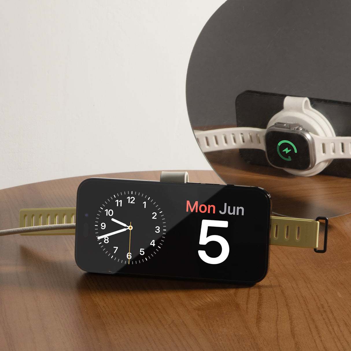 Native Union Voyage - 2-i-1 Qi2 Trådløs Oplader - Beige