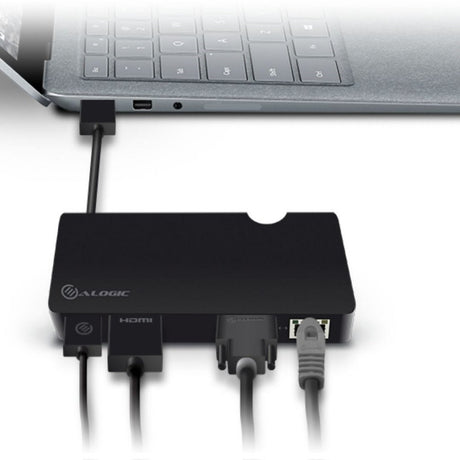 ALOGIC USB Dock m. 4 Outputs - Sort