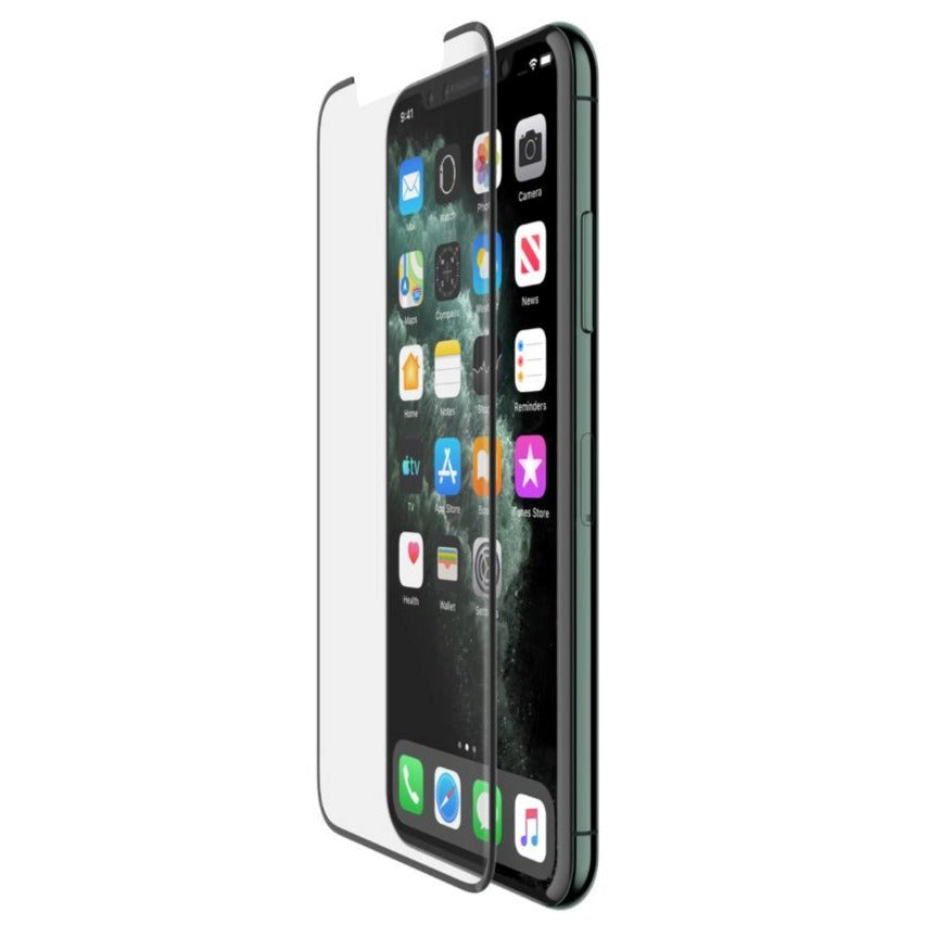 iPhone 11 Pro / Xs / X Belkin InvisiGlass UltraCurve Skærmbeskyttelse - Case Friendly - Sort Ramme