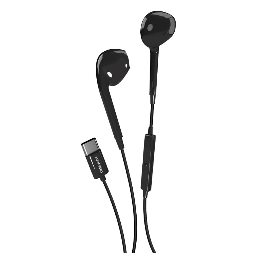 MUSIC HERO Tubb In-Ear Høretelefoner m. USB-C & Mikrofon - Sort