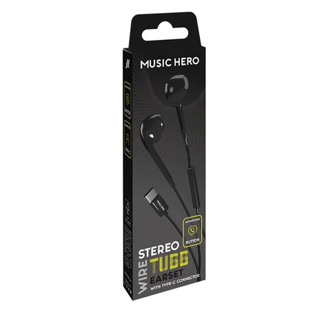 MUSIC HERO Tubb In-Ear Høretelefoner m. USB-C & Mikrofon - Sort