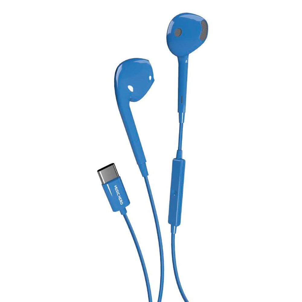MUSIC HERO Tubb In-Ear Høretelefoner m. USB-C & Mikrofon - Blå