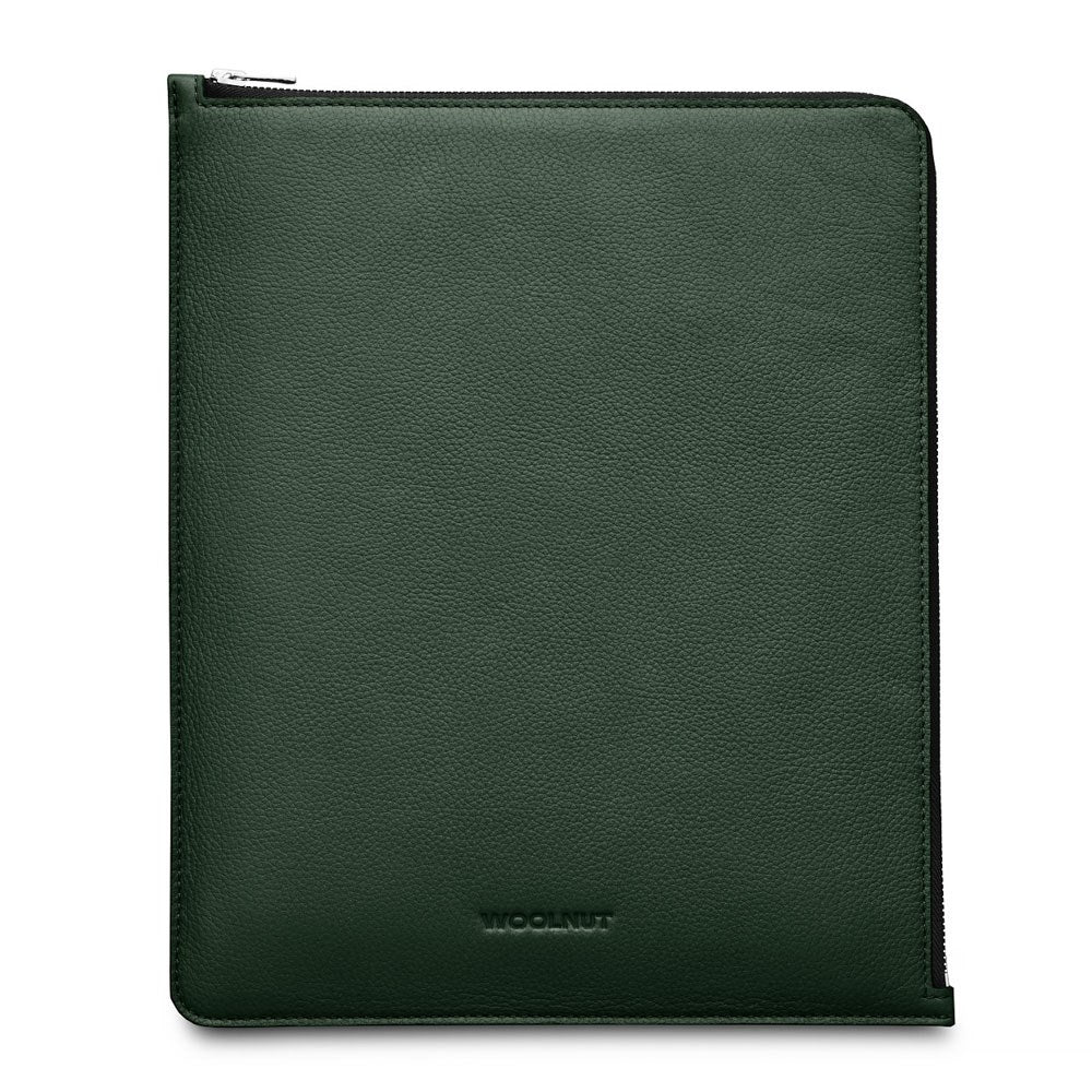 Woolnut Ægte Læder Sleeve til iPad / Tablet (26.5 x 32.5 cm) - Grøn