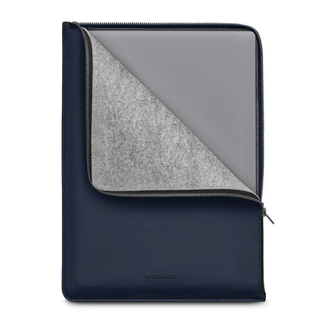 Woolnut Coated Folio PU Læder Sleeve Til MacBook / Laptop 16" (360 x 250mm) - Blå