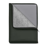 Woolnut Coated Folio PU Læder Sleeve Til MacBook / Laptop 13" / 14" (315 x 230mm) - Grøn