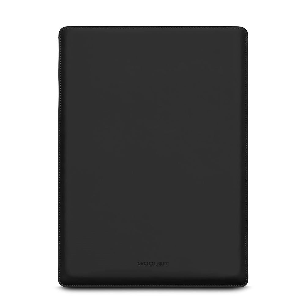 Woolnut Coated PU Læder MacBook / Laptop Sleeve (370 x 260mm) - Sort