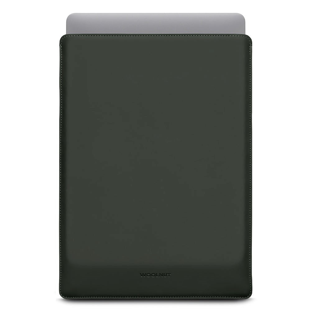 Woolnut Coated PU Læder MacBook / Laptop Sleeve (370 x 260mm) - Grøn