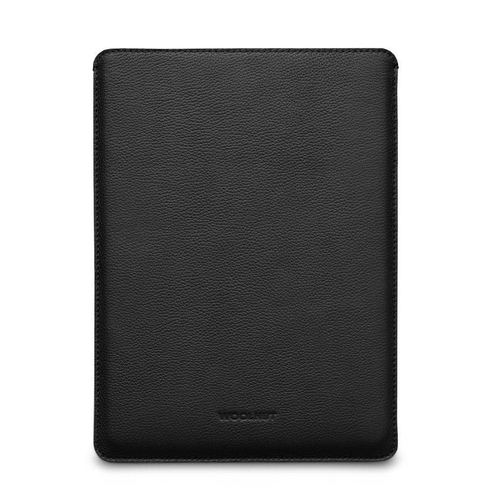 Woolnut Ægte Læder Sleeve til MacBook Pro 14" M5 / M4 / M3 / M2 / M1 (2025 / 2021) - 24.5 x 33 cm - Sort