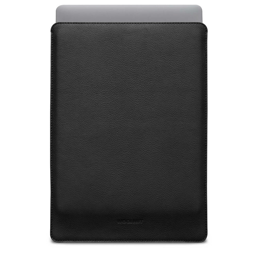 Woolnut Ægte Læder Sleeve til MacBook Pro 16" M4 / M3 / M2 / M1 (2024 - 2021) - 27.5 x 37.5 cm - Sort