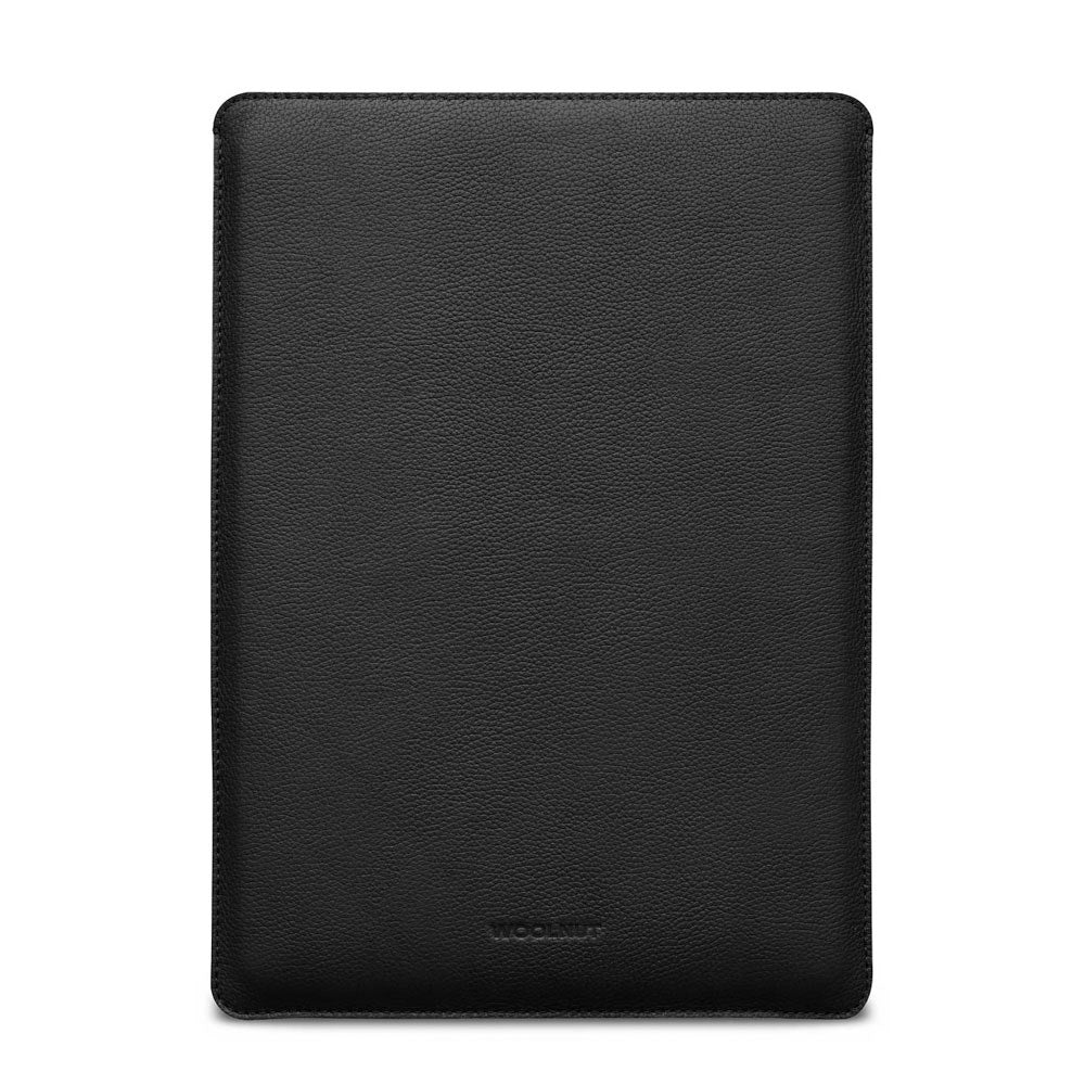 Woolnut Ægte Læder Sleeve til MacBook Pro 16" M4 / M3 / M2 / M1 (2024 - 2021) - 27.5 x 37.5 cm - Sort