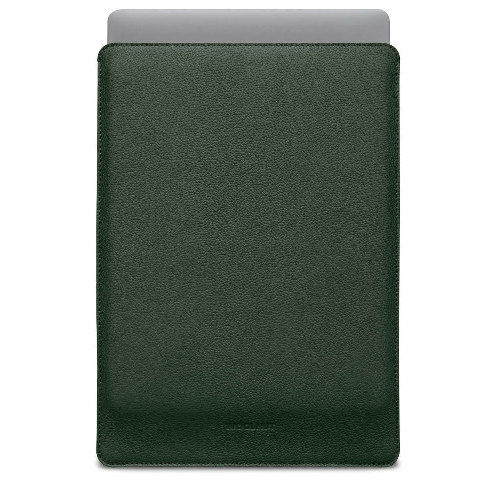 Woolnut Ægte Læder Sleeve til MacBook Pro 16" M4 / M3 / M2 / M1 (2024 - 2021) - 27.5 x 37.5 cm - Grøn