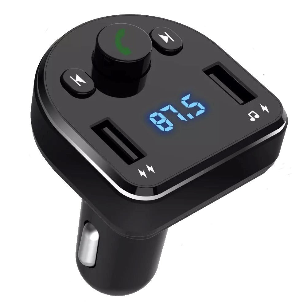 XO Bluetooth FM Transmitter & Biloplader 15W - Sort