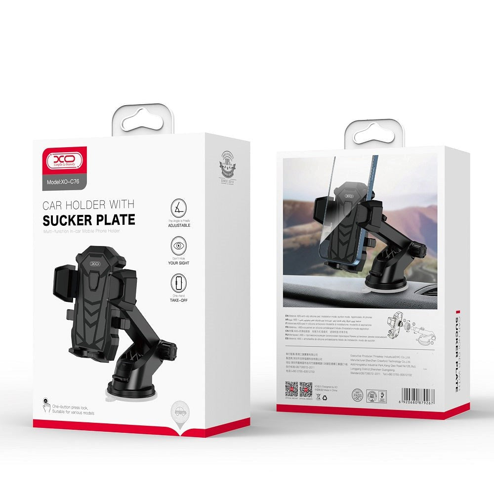 XO Mount til Dashboard - 4" - 7 " Mobilholder Til Bilen - Sort