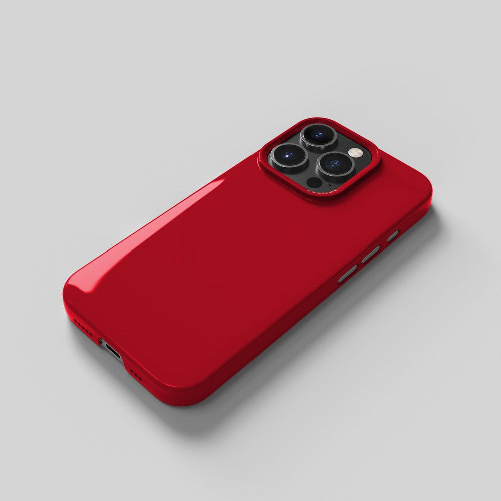 Nudient iPhone 16 Pro Thin Case Bagside Cover - MagSafe Kompatibel - Cherry Red Gloss