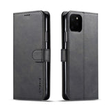 iPhone 11 Pro Max - Kunstlæder Flip Cover m. Kortholder & Ståfunktion - Sort