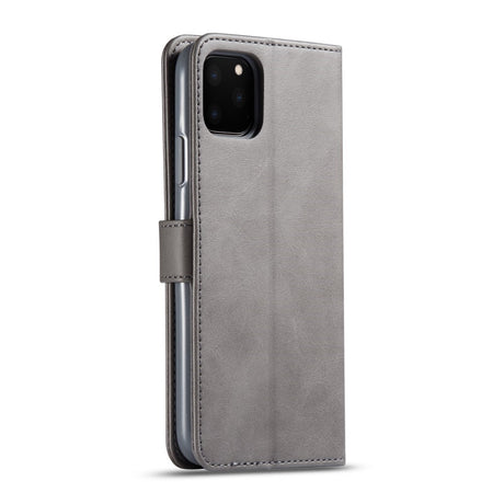 iPhone 11 Pro Max - Kunstlæder Flip Cover m. Kortholder & Ståfunktion - Grå