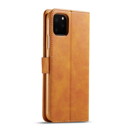 iPhone 11 Pro Max - Kunstlæder Flip Cover m. Kortholder & Ståfunktion - Brun