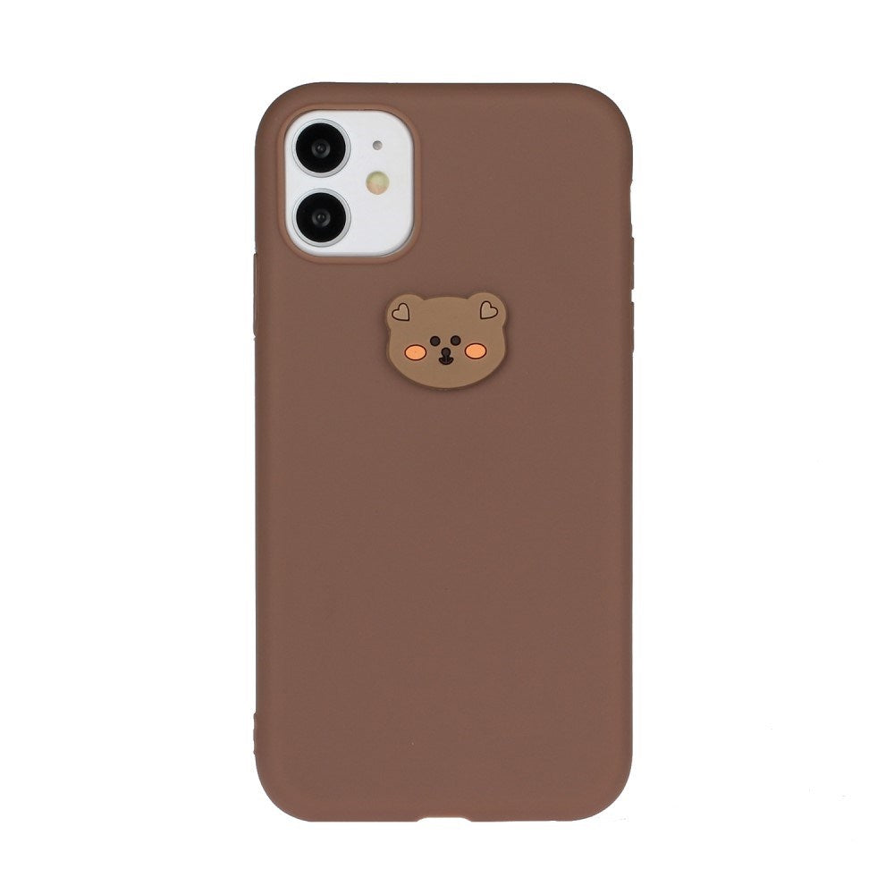 EIDERWOOD iPhone 11 Silikone Figur Cover - Brun / Bjørn