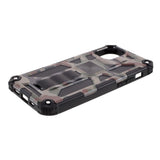 EIDERWOOD iPhone 12 Mini Camouflage Håndværker Bagside Cover m. Kickstand - Brun / Grøn